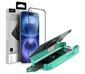 ESR Armorite čierny rámček / Ochranné sklo / Apple iPhone 16 Pro Max / Temperované sklo