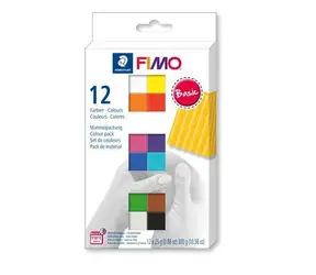 FIMO Soft Modelovacia hmota / Sada 12× 25 g / Mix základných farieb