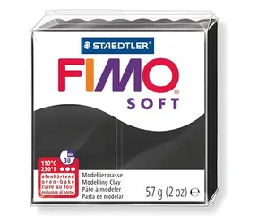 FIMO Modelovacia hmota Soft čierna / 57 g / Teplota na pečenie 110 °C