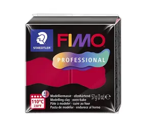FIMO Professional Modelovacia hmota karmínová / 57 g / Pečenie v rúre 110 ° C / Pre dospelých aj deti