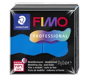 FIMO Professional Modelovacia hmota modrá / 57 g / Pečenie v rúre 110 ° C / Pre dospelých aj deti