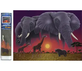 Norimpex Diamantové maľovanie Slony na savane / 30x40 cm