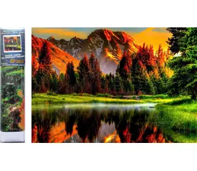 Norimpex Diamantové maľovanie Západ slnka pri jazere / 30x40 cm