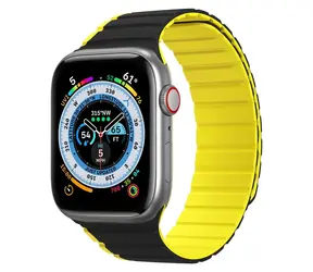 Dux Ducis Magnetic remienok čierno-žltý / Remienok pre Apple Watch / 38/40/41 mm / SE, 9-1
