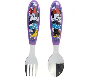STOR Detský príbor 2ks Minnie / Nerezová oceľ / Bez BPA