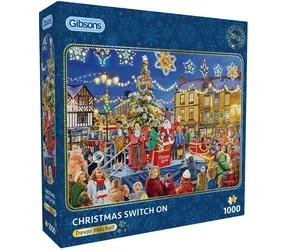 GIBSONS Puzzle Vianočné rozsvietenie / 1000 dielikov / 68 x 49 cm