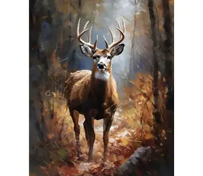 Norimpex Diamantové maľovanie Jeleň v lese / 30x40 cm
