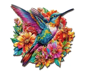 2KIDS TOYS Drevené puzzle Kolibrík / 100+ dielikov / od 14 mesiacov