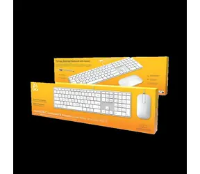 ZAGG Set klávesnica a myši strieborná / Klávesnica a myš / USB-C drôtová / Apple / UK layout