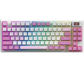 MSI FORGE GK600 TKL fialová / Herná klávesnica / drôtová / US layout / podsvietená / 83 kláves