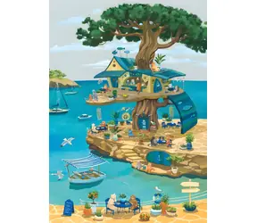 MAGNOLIA Puzzle Mačky na strome / 1000 dielikov / 48 x 68 cm