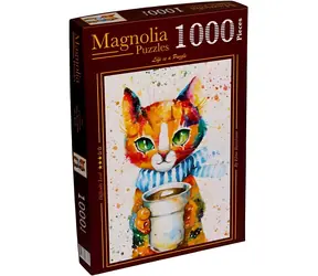 MAGNOLIA Puzzle Farebná mačka / 1000 dielikov / 48 x 68 cm