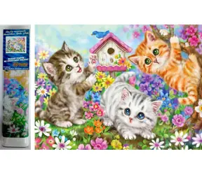 Norimpex Diamantové maľovanie Mačacia partia / 30x40 cm