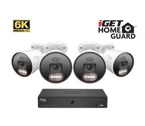 iGet HOMEGUARD HGNVK88604/8 kan. 6K rekordér NVR / 4xIP67 6K kamera / PoE / zvuk / AI detekcia / LAN / HDMI