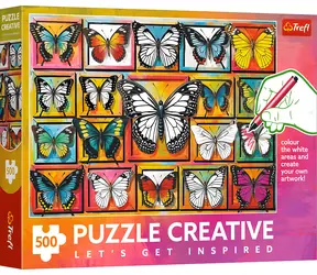 Trefl Puzzle Creative Zbierka motýľov / 500 dielikov / 48 x 34 cm