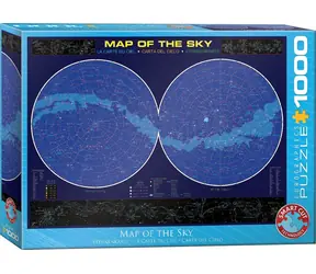EUROGRAPHICS Puzzle Mapa neba / 1000 dielikov