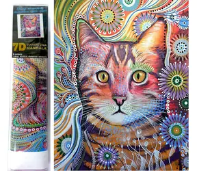 Norimpex Diamantové maľovanie Udivená mačka / 30x40 cm