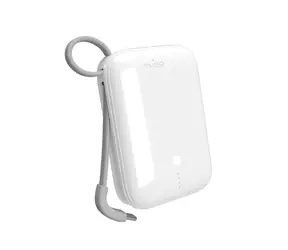 Puro Power Link 10 PLUS biela / Powerbanka / 10 000 mAh / vstavaný kábel USB-C