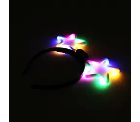 Rappa Čelenka hviezdy blikajúce / Karnevalový doplnok / LED, 3 režimy svietenia
