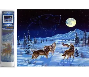 Norimpex Diamantové maľovanie Vlčia svorka / 30x40 cm