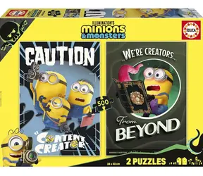 Educa Puzzle Mimoni a monštrá / 2x500 dielikov