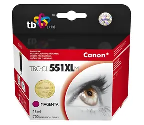 TB Cartridge CLI-551XL purpurová / Cartridge / Canon Pixma MG5450, MG6350, iP7250, MX925 / 15 ml / 700 strán