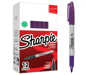 Sharpie Fine fialová / Popisovač permanentný / okrúhly hrot F / 12 ks