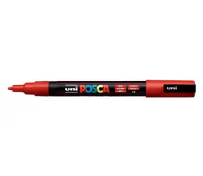 POSCA PC- 3M červená / Popisovač / Jemný hrot / 0,9-1,3 mm