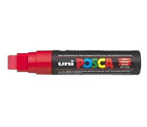 POSCA PC-17K červená / Akrylový popisovač / hrot dláto / šírka stopy 15 mm