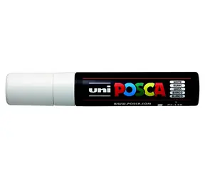 POSCA PC-17K biela / Akrylový popisovač / hrot dláto / šírka stopy 15 mm