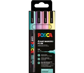 POSCA PC- 3M / Popisovač / sada 4 ks / pastelové farby
