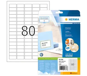 Herma Etikety A4 biele 35,6x16,9 mm / Etikety / papier matný / 2000 ks