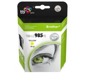 TB atramentová kazeta pre Brother LC985 žltá / Atramentová kazeta / 19 ml / 1200 strán