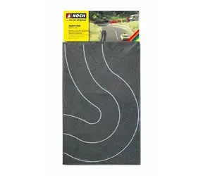 NOCH Cesta oblúková čierny asfalt / 8 cm / 2 ks / H0 (mierka 1:87) / od 14 rokov
