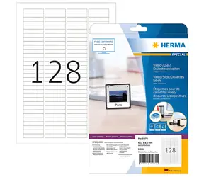 Herma Dia-Etikety A4 43,2x8,5 mm / Etikety / Papier matný / biela / 3200 ks