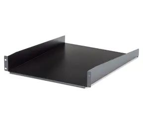 StarTech Pevná polica do racku 2U čierna / Polica do racku / nosnosť 22,6 kg / šírka 465 mm / oceľ