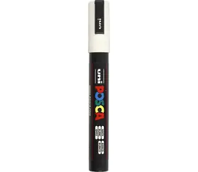 POSCA PC-5M biela / Popisovač / Akrylová farba na vodnej báze / Univerzálna - papier, textil, kov, sklo