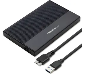 Qoltec púzdro pre disk 2,5" čierna / Externý box na disk / SATA / USB 3.0 / 5 Gbit / s / do 2TB