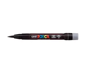 POSCA PCF-350 čierna / Akrylový popisovač / Štetcový hrot / Rýchloschnúci
