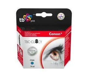TB CLI-8C azúrová / Atramentová kazeta / kompatibilná s Canon Pixma / 490 strán / 14 ml
