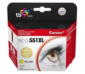 TB Cartridge CLI-551XL žltá / Cartridge / Canon Pixma MG5450, MG6350, iP7250, MX925 / 15 ml / 700 strán