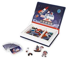 JANOD Magnetická kniha Vesmír / 52 dielikov / 18 kartičiek / od 3 rokov
