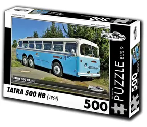 RETRO-AUTA Puzzle BUS č.9 Tatra 500 HB (1964) / 500 dielikov / 48 × 36 cm