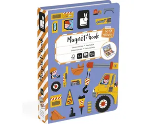 JANOD Magnetická knižka Magnetibook Na stavbe / 50 magnetiek / 19 kartičiek