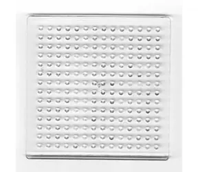 PLAYBOX Podložka pre zažehľovacie korálky štvorec / Priehľadná / 7,5 × 7,5 cm