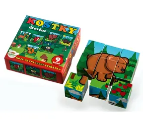 TEDDIES Obrázkové kocky Moje prvé lesné zvieratká / 9 kociek