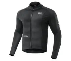 Rockbros Jesenná/zimná cyklistická bunda čierna, veľkosť S / Cyklistická bunda / Dlhý rukáv