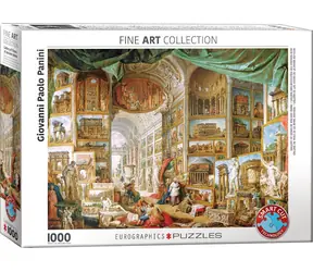 EUROGRAPHICS Puzzle Obrazáreň s pohľadmi na moderný Rím / 1000 dielikov / 68 × 48 cm