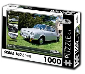RETRO-AUTA Puzzle č. 8 Škoda 100 L (1971) / 1000 dielikov / 66 × 47 cm