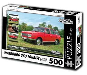 RETRO-AUTA Puzzle č. 43 Wartburg 353 Tourist (1976) / 500 dielikov / 48 × 36 cm